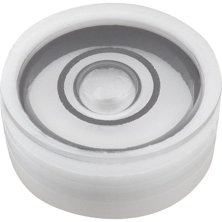 Kipp Round Spirit Level Body D1=12 H=7 Polyamide, E20' Sensitivity 20' K1157.120720